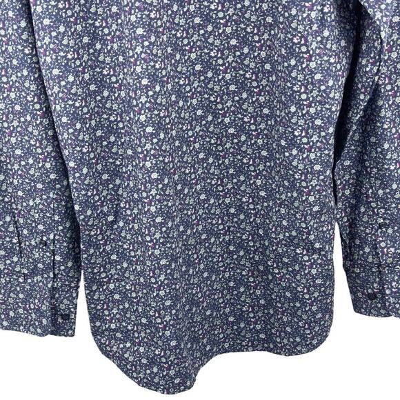 BRAX FEEL GOOD HAROLD NATURAL FLEX BUTTON‎ FRONT SHIRT IN BLUE MEN'S S 37/38 - Picture 8 of 14